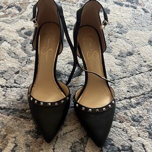 Jessica Simpson Black Studded Heels